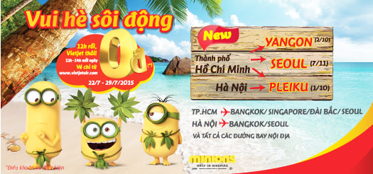 Vé máy bay giá rẻ - Vietjet Air siêu khuyến mãi tuần lễ vàng!